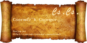 Csermák Csongor névjegykártya